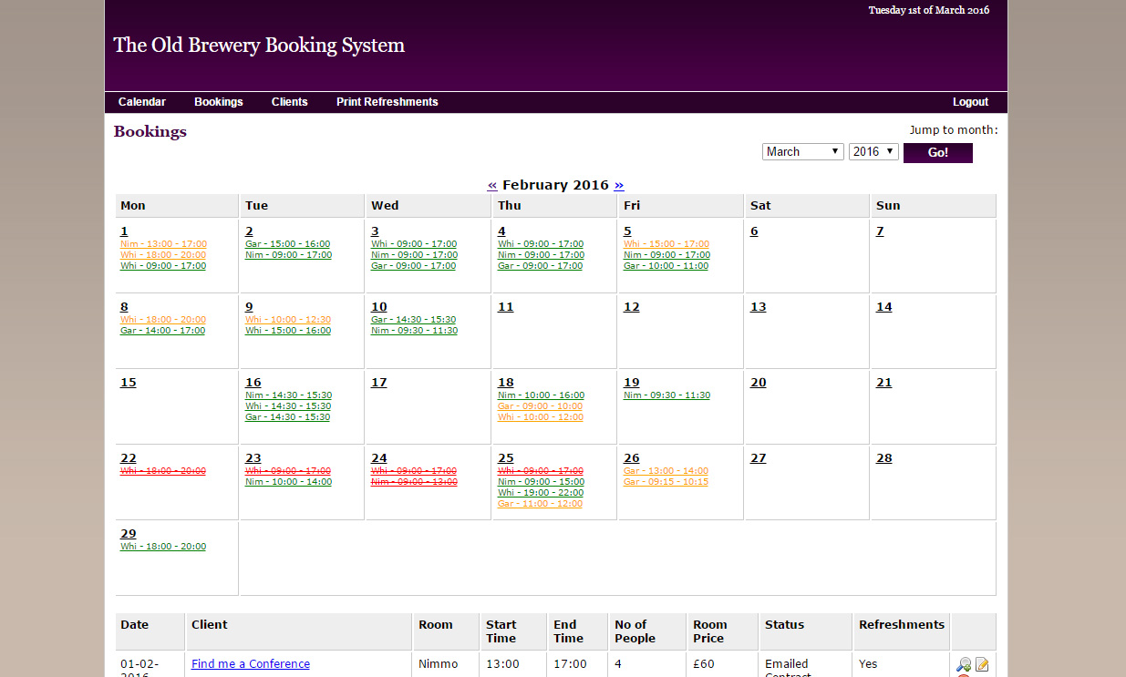 TOBBC Booking System